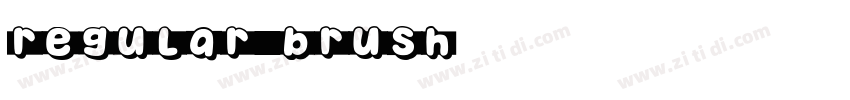 regular brush字体转换